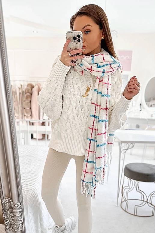 Grey cotton scarf Haddad