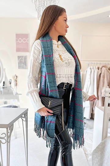 Grey cotton scarf Haddad 2