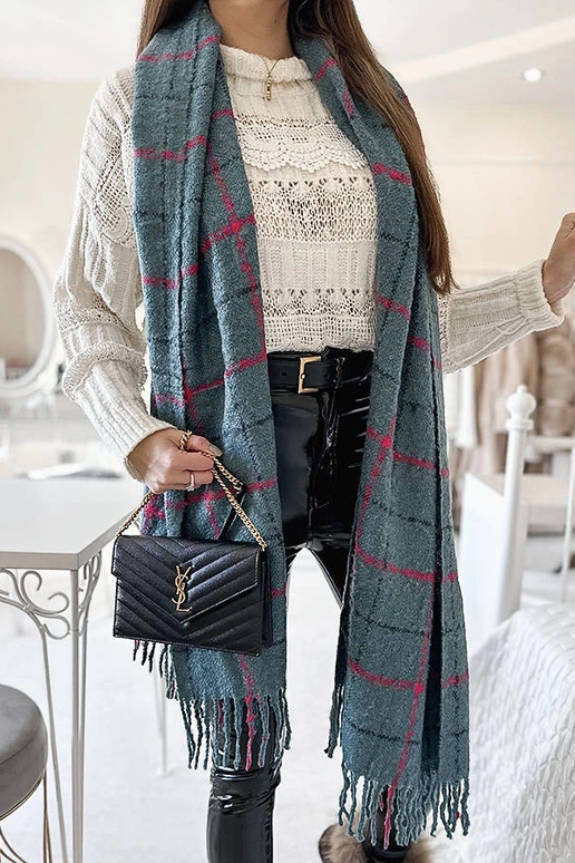 Grey cotton scarf Haddad