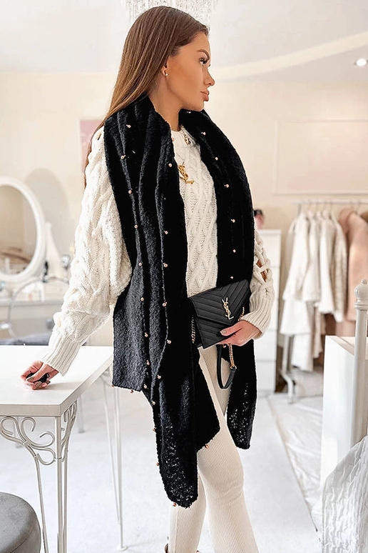 Grey cotton scarf Haddad