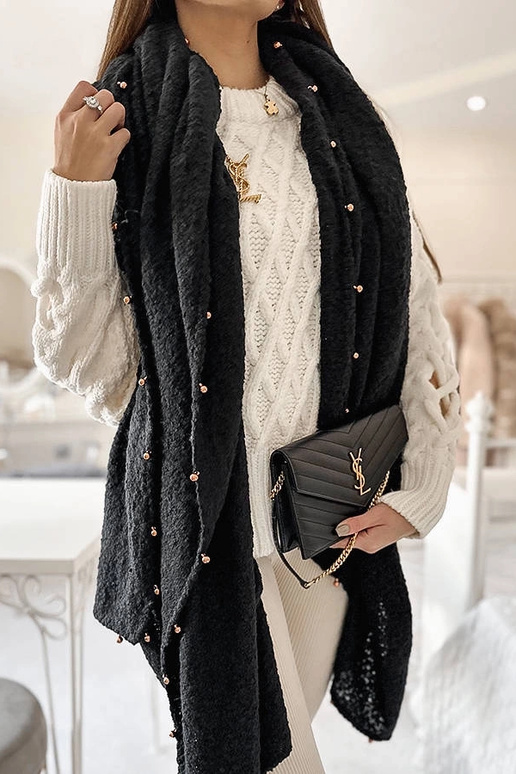 Grey cotton scarf Haddad