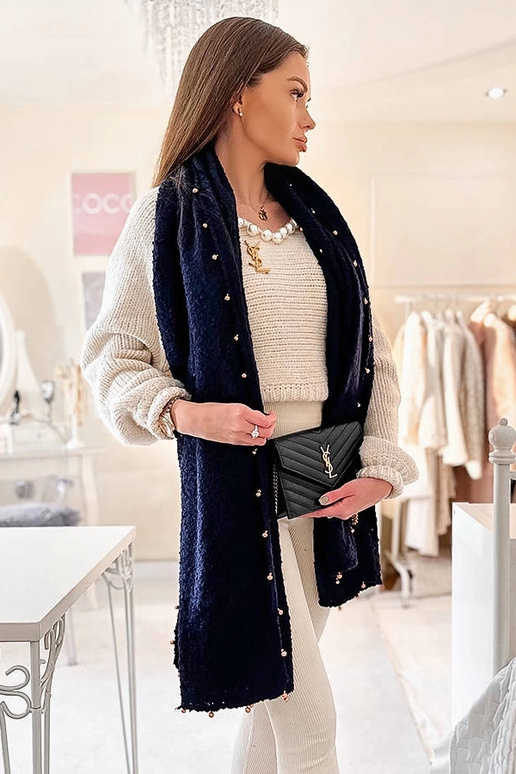 Grey cotton scarf Haddad