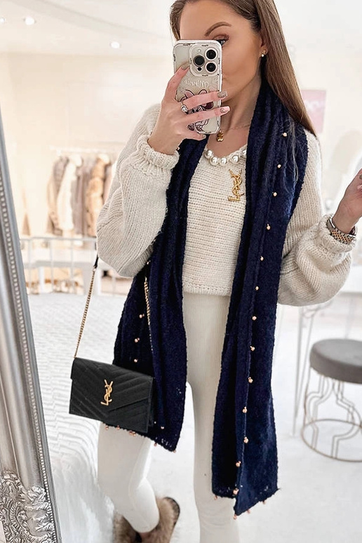 Grey cotton scarf Haddad