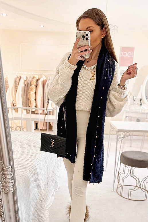 Grey cotton scarf Haddad