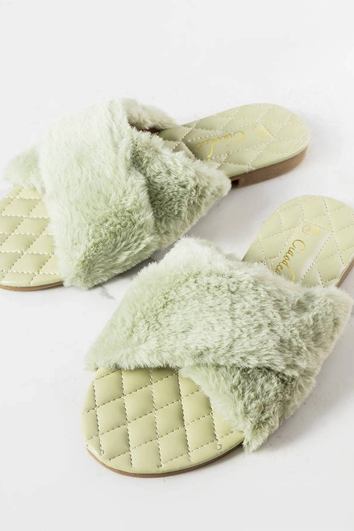 Beżowe klapki z łańcuchem Levy