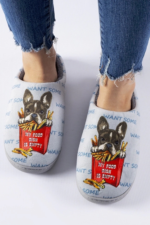 Black slippers with fur insulated Valle