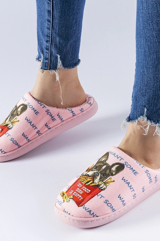 Black slippers with fur insulated Valle