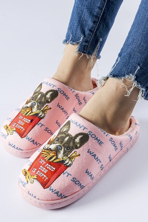 Black slippers with fur insulated Valle