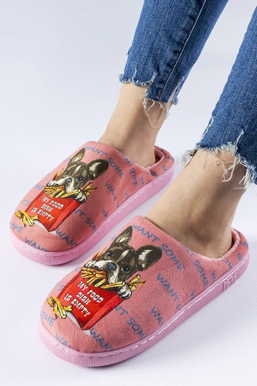 Black slippers with fur insulated Valle