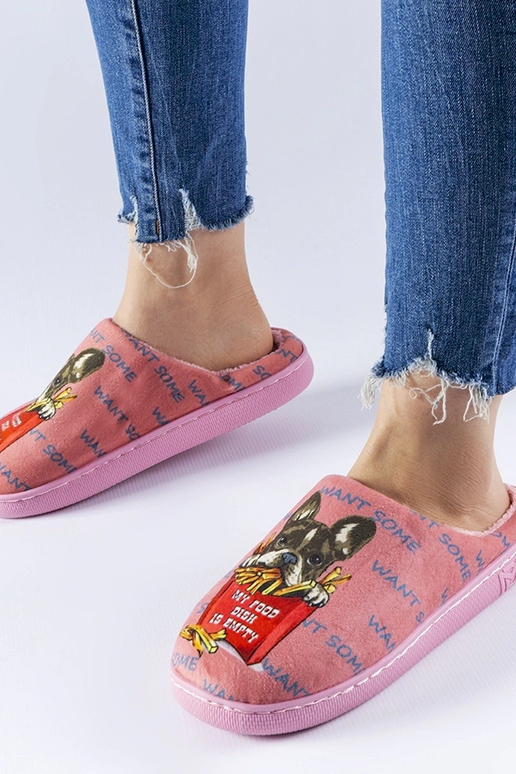 Black slippers with fur insulated Valle