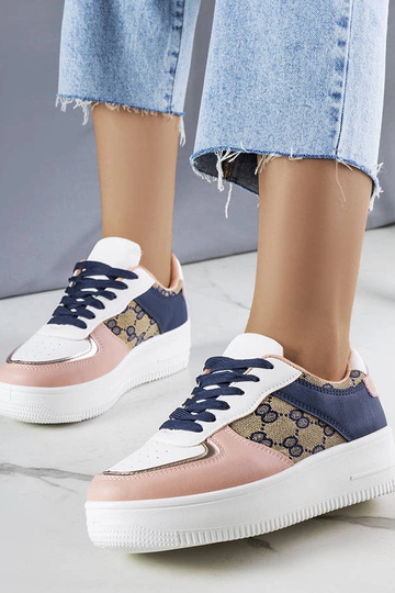 Różowo-granatowe sneakersy damskie Luzia