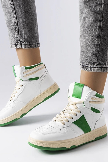 Zielone sneakersy za kostkę Robin