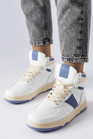 Niebieskie sneakersy za kostkę Robin