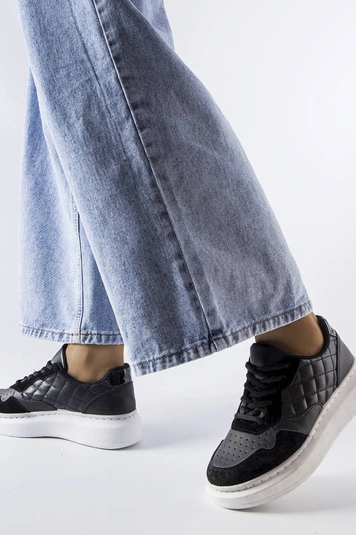 Czarne sneakersy damskie Latoya