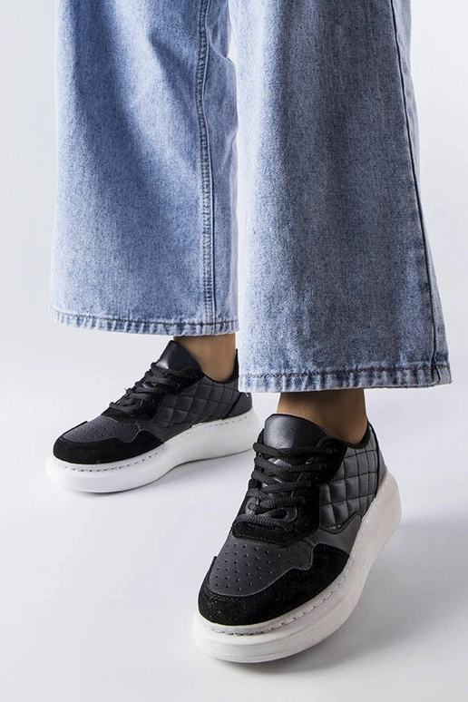 Czarne sneakersy damskie Latoya
