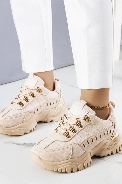 Beżowe sneakersy Mindy