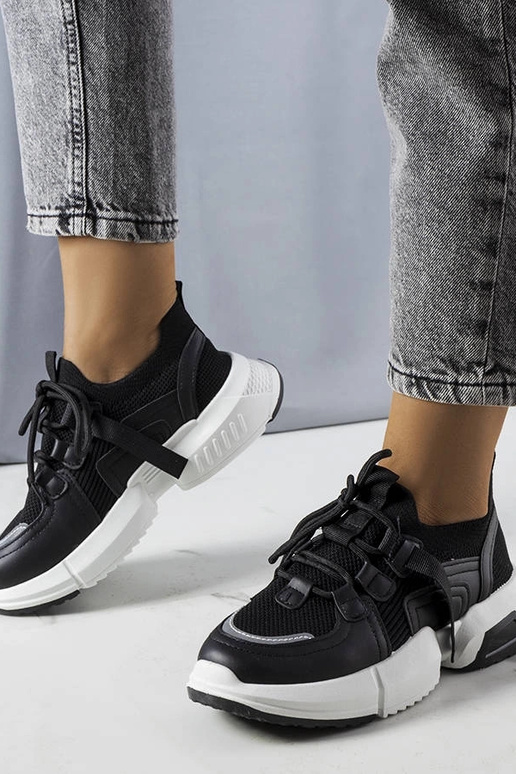 Czarne sneakersy skarpetkowe Peggy