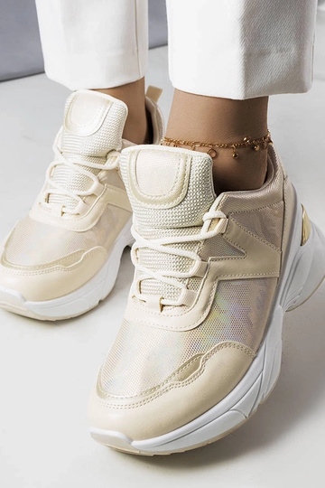 Beżowe sneakersy z... 2