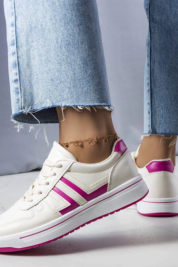 Kremowe sneakersy z różowymi wstawkami Olympia 2