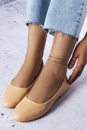 Beżowe balerinki ze... 2