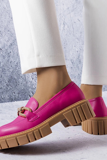 Różowe półbuty ze złotą... 2