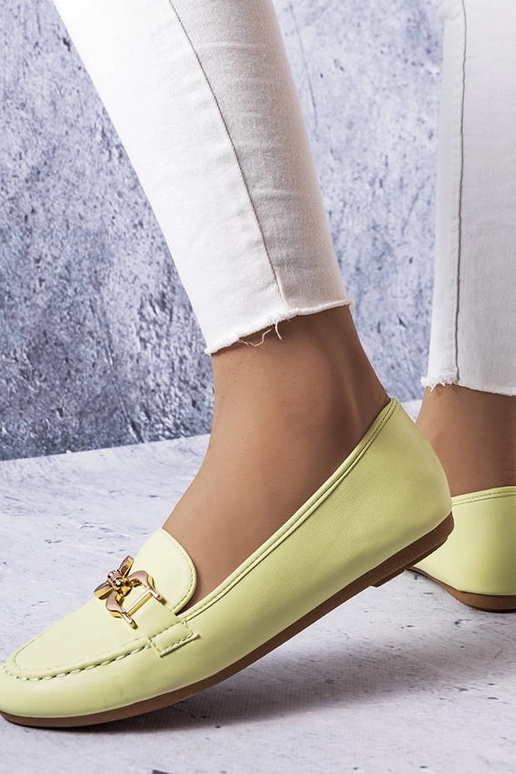 Zielone mokasyny z klamerką Sauvé