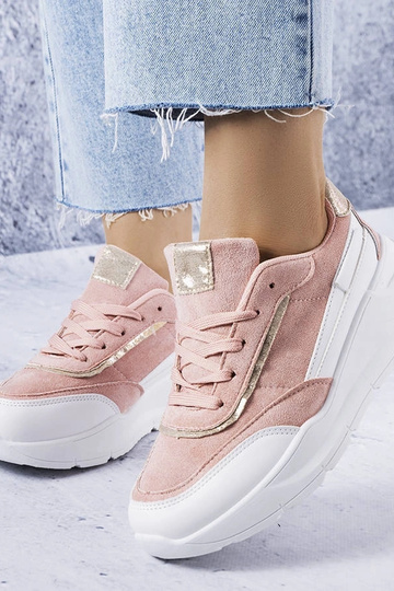 Różowe sneakersy z... 2