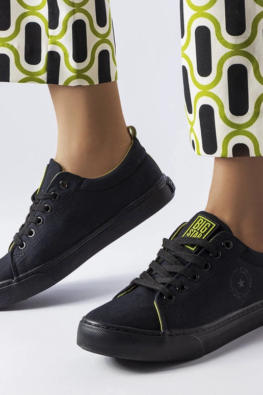 Czarne materiałowe tenisówki Big Star...