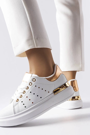 Białe sneakersy z kolorową... 2