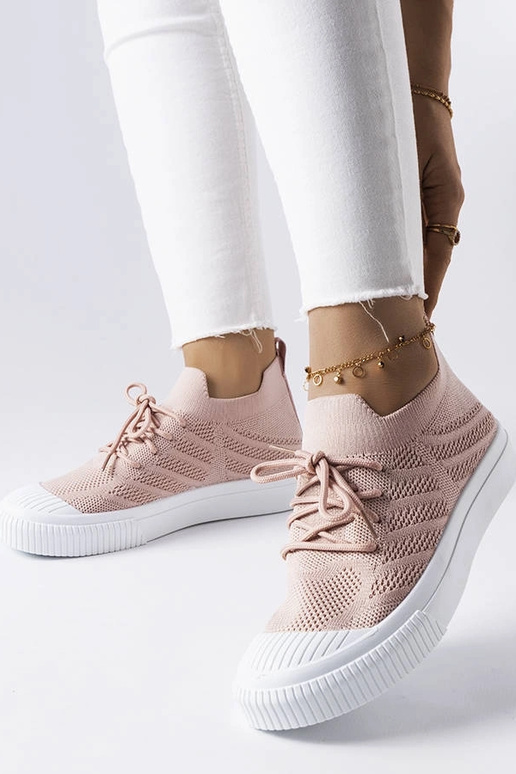 Różowe trampki z elastycznego...