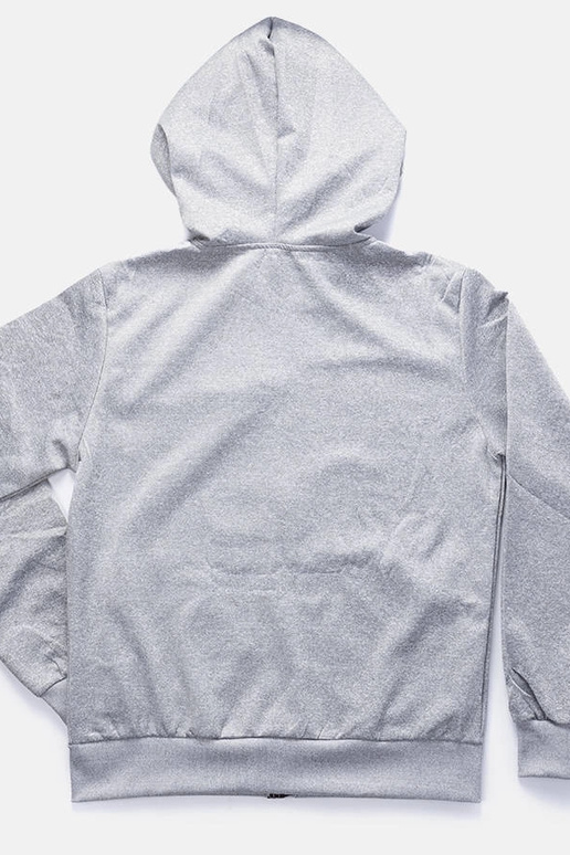 Jasnoszara męska bluza z kapturem Curtis