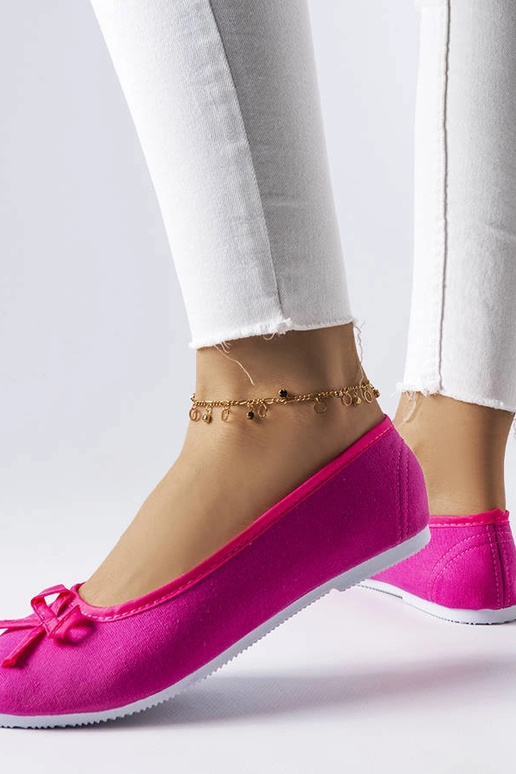 Różowe materiałowe balerinki Gendron