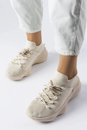Beżowe buty sportowe damskie Côté