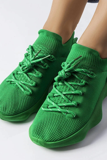 Zielone materiałowe sneakersy Côté 2