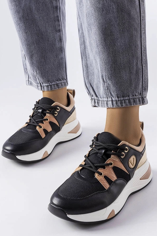 Czarno-złote sneakersy Vinceza