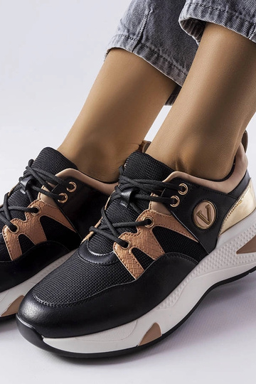 Czarno-złote sneakersy Vinceza 2