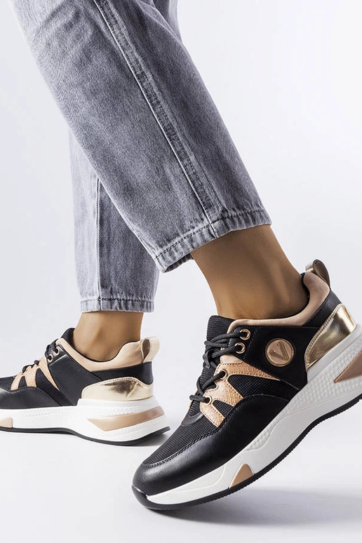 Czarno-złote sneakersy Vinceza