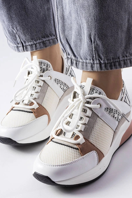 Biało-różowe sneakersy Vinceza