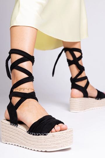 Czarne espadryle na... 2