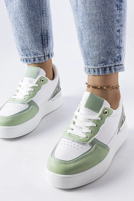 Zielone sneakersy na platformie Tooele