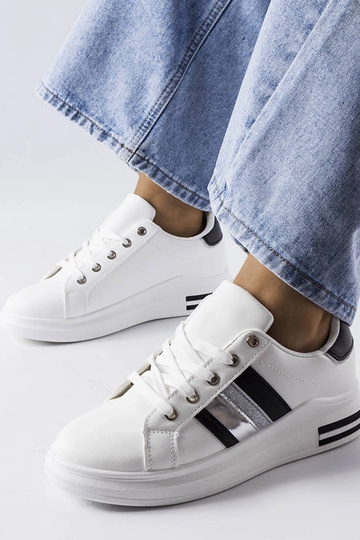 Biało-czarne sneakersy na...