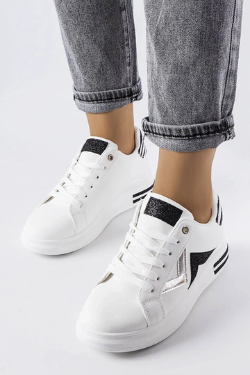 Biało-czarne sneakersy na...