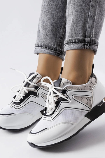 Białe sneakersy ze złotymi elementami Bedord 2