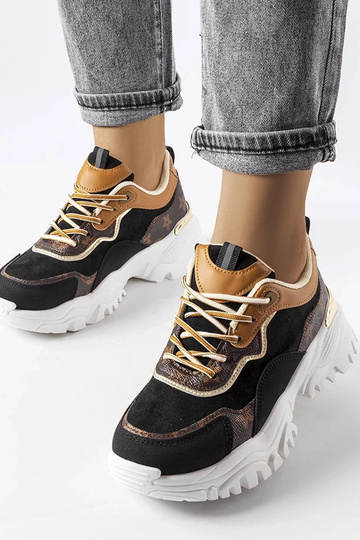Czarne sneakersy na nieregularnej podeszwie Alta 2