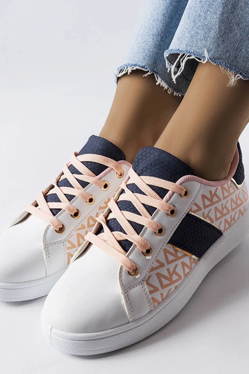 Białe sneakersy z kolorowymi wstawkami Kessla 2