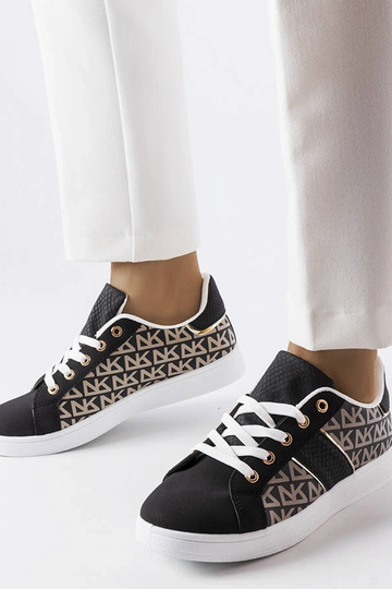 Czarne sneakersy zdobione monogramem Bolduc