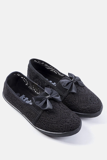 Czarne ażurowe balerinki... 2