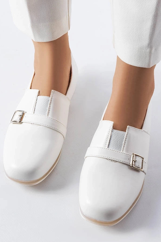 Białe półbuty ze skórzana wkładką Felosa