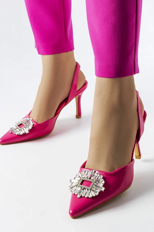 Orange neon Lorine stiletto pumps