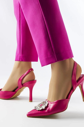 Orange neon Lorine stiletto pumps 2